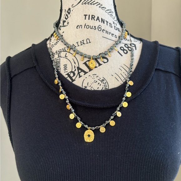 Black Hematite Cord Necklace-adjustable - Picture 3 of 6